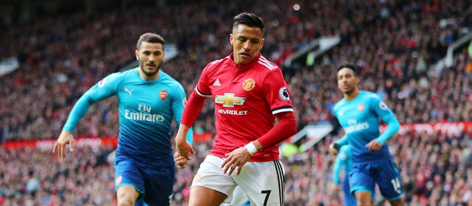 Former Manchester United and Arsenal star Alexis Sanchez shows 