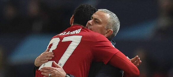Jose Mourinho and Marouane Fellaini