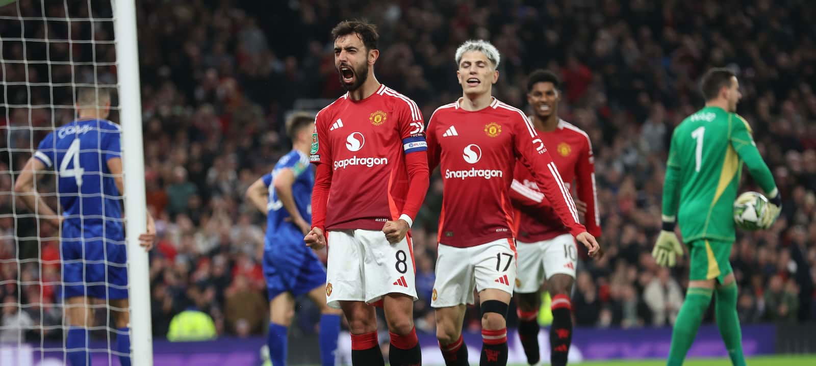 Bruno Fernandes finally ends his goalscoring drought with superb brace against Leicester City – Man United News And Transfer News